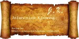 Jelencsics Kisanna névjegykártya